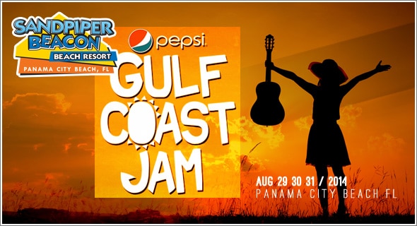 Poster promoting the Pepsi Gulf Coast Jam from 2014