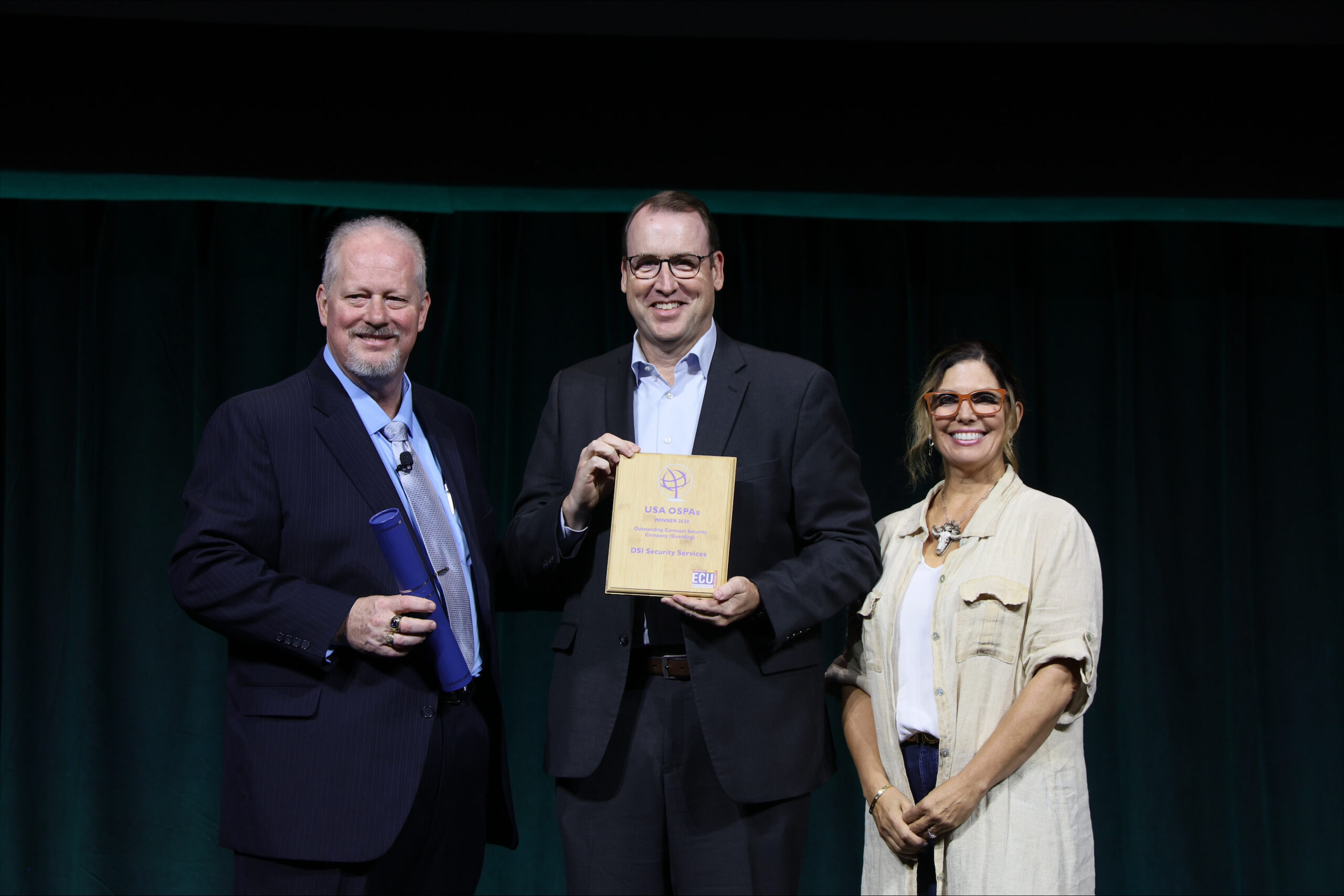 Eddie Sorrells, President of DSI, is pictured accepting the award at GSX (Global Security Exchange) in Orlando.