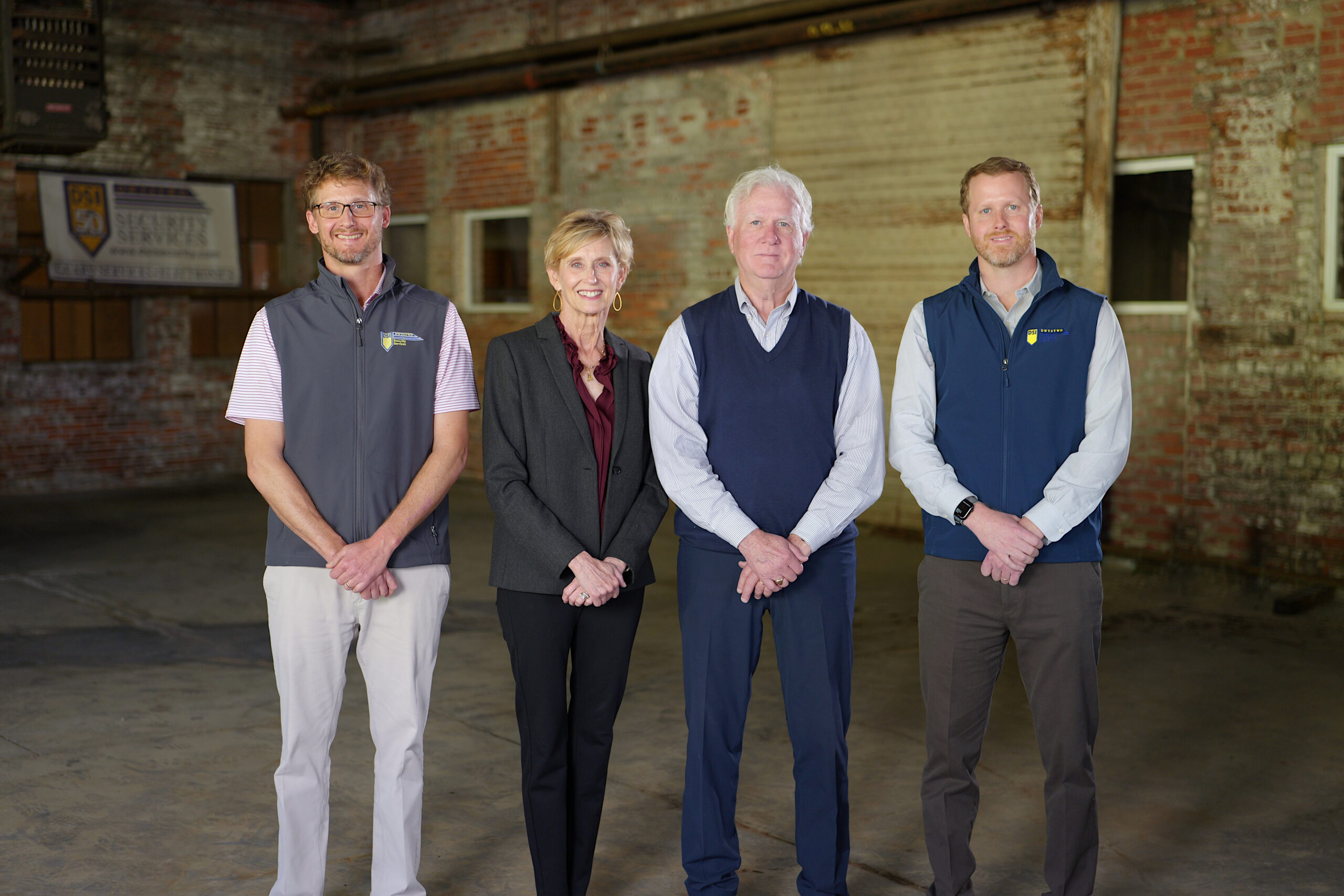 The Clark family standing together for a picture at The Plant.